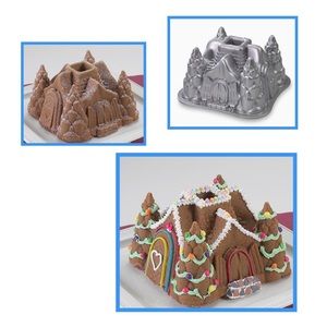 Nordic Ware Hansel & Gretel House Bundt Pan Bakeware Baking Cake Cast Aluminum